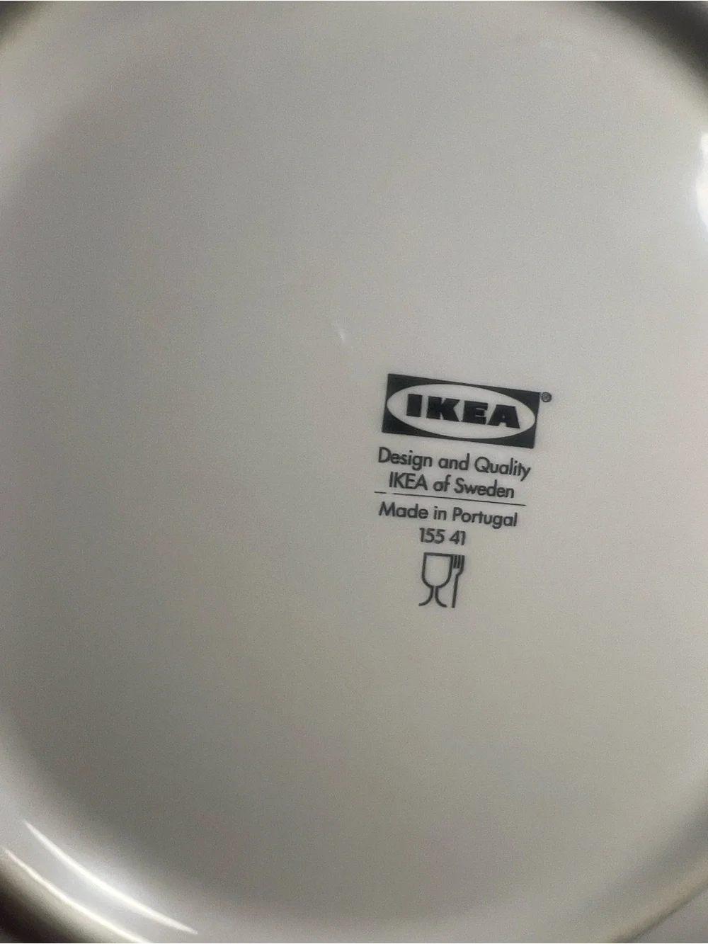 IKEA set of 4 Overens salad/ dessert Plates Leaf Pattern Made in Portugal